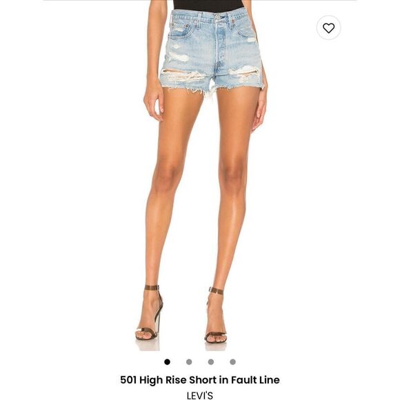 Levi’s 24 501 High Rise Short in Fault Line - Picture 4 of 8